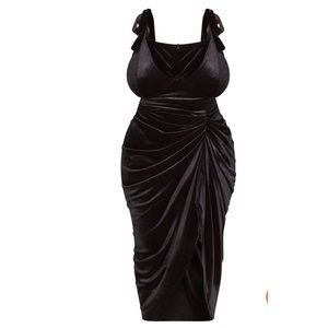 PLT Black Velvet Dress